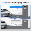 J1772 Extension Cable For Ev Charging 16ft 32a Waterproof Sunlight Proof Abrasion With Storage Bag