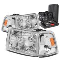 Auto Dynasty Oe Style Chrome Housing Amber Corner Headlight Lamps Tool Kit For Ford Ranger 01-11 