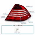Amerilite Led Taillights Red Clear For Mercedes Benz S Class W220 Passenger And Driver Side