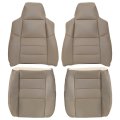 Leather Replacement Seat Covers Tan For Ford F250 F350 Lariat 2002 2007 And Excursion 2005 Driver Passenger Bottom Top Lean 