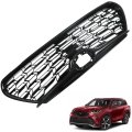 Glossy Black Front Bumper Mesh Grille Without Camera Hole Replacement For 2020-2022 Highlander Sport Utility 4-door 