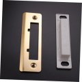 Hemoton 2pcs Door Security Plate Lock For Internallock Portable Flush Bolt Deadbolt Cover Crash Door Frame