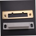 Hemoton 2pcs Door Security Plate Lock For Internallock Portable Flush Bolt Deadbolt Cover Crash Door Frame