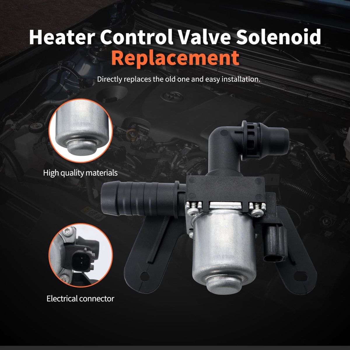 Cv6118495 Engine Heater Control Valve Solenoid Ford Escape 2013 2014 2015 2016 2017 2018 2019 Hsppxssb Replacement For Cv61