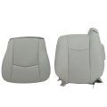 Front Driver Side Bottom Top Lean Back Perforated Microfiber Leather Seat Covers Gray For Cadillac Srx 2003 2004 2005 2006 2007 