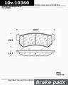 Stoptech 103 10360 Brake Pad Ceramic 