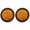 All Star Truck Parts 2pcs 4 Inch Round Super Bright 40 Led Diodes Mid Turn Signal Tail Sealed Lights Amber Assembly Rubber 