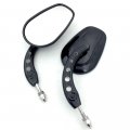 Httmt Mt398b-bk Black Big Mirrors Compatible With 1984 And Up H-d Touring Street Glide Road Special Electra Ultra Classic