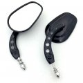 Httmt Mt398b-bk Black Big Mirrors Compatible With 1984 And Up H-d Touring Street Glide Road Special Electra Ultra Classic