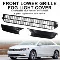 Topteng Front Lower Grille Fog Light Cover Grill Fit For Vw Passat 2012-2015