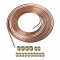 Labwork Copper Nickel Brake Line Tubing Kit 3 16 Od 25 Foot Coil Roll All Size Fittings
