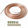 Labwork Copper Nickel Brake Line Tubing Kit 3 16 Od 25 Foot Coil Roll All Size Fittings