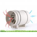 6 Inch Inline Duct Ventilation Fan Silent White Booster Fans Vent Exhaust Blowers W Ball Bearings 