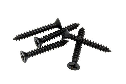 No 8 X 1-1 4 Black Screws Xylan Coated Stainless Flat Head Phillips Wood Screw 25 Pack 18-8 304 Steel Corrosion Resistant By