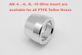 Autobahn88 Aluminum Olive Insert For Ptfe Teflon Fuel Line Hose End An8 Silver Pack Of 5