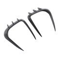 Front Bumper Spoiler Aerodynamic Pair Left Right Auto Air Vent Splitters Abs Decorative Accessories Carbon Fiber Style