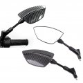 Motorcycle Side Mirror Convex Glass Adjustable Universal Wide Angle Motorbike Rearview For Scooters Atvs With 8mm Base Black