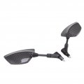Motorcycle Side Mirror Convex Glass Adjustable Universal Wide Angle Motorbike Rearview For Scooters Atvs With 8mm Base Black