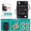 50 Amp Circuit Breaker With Manual Reset Waterproof 12v-48v Dc 30-303a For Car Marine Trolling Motors Boat Atv Power Protect