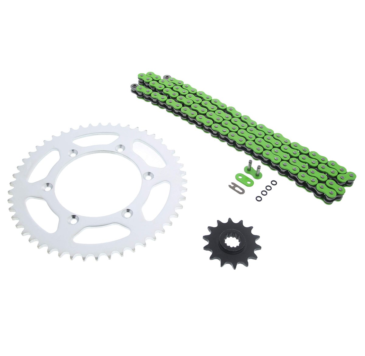 2003 Fits Kawasaki Klx 400 Green O Ring Chain And Sprocket Silver 14 50 116l