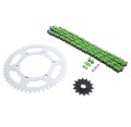 2003 Fits Kawasaki Klx 400 Green O Ring Chain And Sprocket Silver 14 50 116l