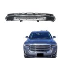 Front Bumper Hood Grille Lower Glossy Black With Chrome Straight Trim Style Replacement For Acadia Sport Utility 2020-2023 