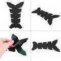Qiilu Motorcycle Sticker 3d Black Rubber Tank Pad Protector Oil Gas Fish Bone Decor For Off-road Street Car