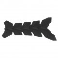 Qiilu Motorcycle Sticker 3d Black Rubber Tank Pad Protector Oil Gas Fish Bone Decor For Off-road Street Car