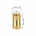 Uxcell Knurled Insert Nuts 20pcs M6 X 16mm Length 10mm Od Female Thread Brass Threaded Embedment Nut For 3d Printer