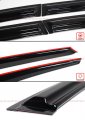 Premium 3d Wavy Sport Black Window Visor Rain Guard Deflector Compatible For 2018-2023 Kia Stinger