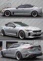 Premium 3d Wavy Sport Black Window Visor Rain Guard Deflector Compatible For 2018-2023 Kia Stinger