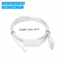 Uxcell 8ft 18 2 Lamp Cord With Switch 300v Electronic Wire Insulated Heat Resistant Electronical Flexible Cable For Led Audio