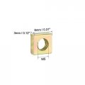 Uxcell Square Nuts M5x8mmx3mm Yellow Zinc Plated Metric Coarse Thread Assortment Kit 50 Pcs