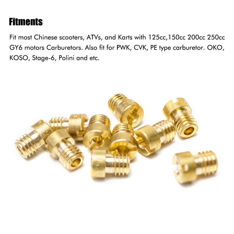 20pcs Jets Kit 10pcs Carburetor Main And Slow Pilot For Pwk Keihin Oko Cvk Pwm