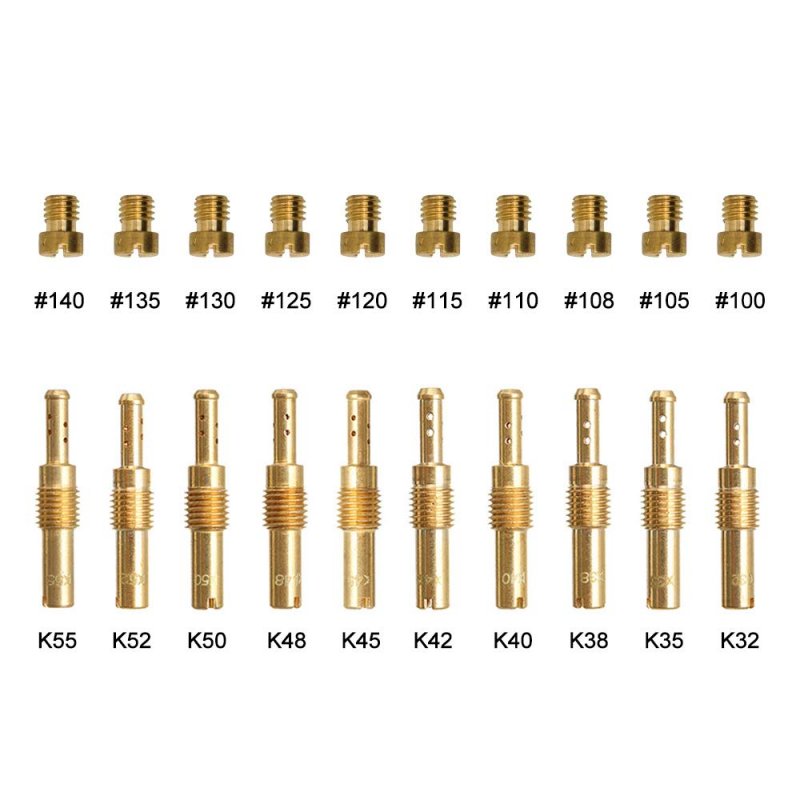 20pcs Jets Kit 10pcs Carburetor Main And Slow Pilot For Pwk Keihin Oko Cvk Pwm