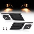 Hecasa Pair Fog Light Bezel Set For 2013-2017 Chevy Chevrolet Traverse Replacement Gm1039148 Gm1038148 Gm2593157 Front Bumper 