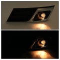 Hecasa Pair Fog Light Bezel Set For 2013-2017 Chevy Chevrolet Traverse Replacement Gm1039148 Gm1038148 Gm2593157 Front Bumper