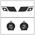 Hecasa Pair Fog Light Bezel Set For 2013-2017 Chevy Chevrolet Traverse Replacement Gm1039148 Gm1038148 Gm2593157 Front Bumper