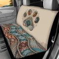 Wellflyhom Dog Paw Car Accessories Seat Cover For Women Boho Floral Rear Bench Seats Protectors Tribal Aztec Navajo Saddle 