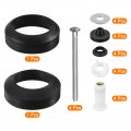 Uxcell 4pcs Tank To Bowl Gasket Kit Toilet Bolts With Nuts Rubber Washers 2pcs Sealing Ring For Bathroom Repair Screw