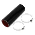 Straight Coupler Silicone Hose With Clamps 1 77 Id 5 Length 0 Degree Car Coolant 4-ply 5mm Thick Air Intake Turbo Intercooler 