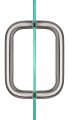 Rockwell Security Tubular Back To Door Pull 8 Inch Brushed Nickel Finish For Commercial And Residential Heavy Glass Frameless