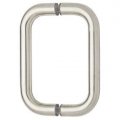 Rockwell Security Tubular Back To Door Pull 8 Inch Brushed Nickel Finish For Commercial And Residential Heavy Glass Frameless 