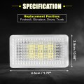 X Autohaux 2pcs White Lights Led For Tesla Model 3 Y S X Footwell Door Puddle Light Trunk Inside Under Glow Glove Box Interior