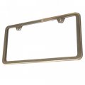 Uframe Set Of 2 License Plate Frames Holders Gold Finished Powder Coated Slim Style Screw Holes A