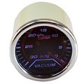 Universal Vacuum Gauge Meter Kit 2 In 52mm For Car Motor Truck Boat Smoke Tint Lens With White Led Display And Red Illuminated 