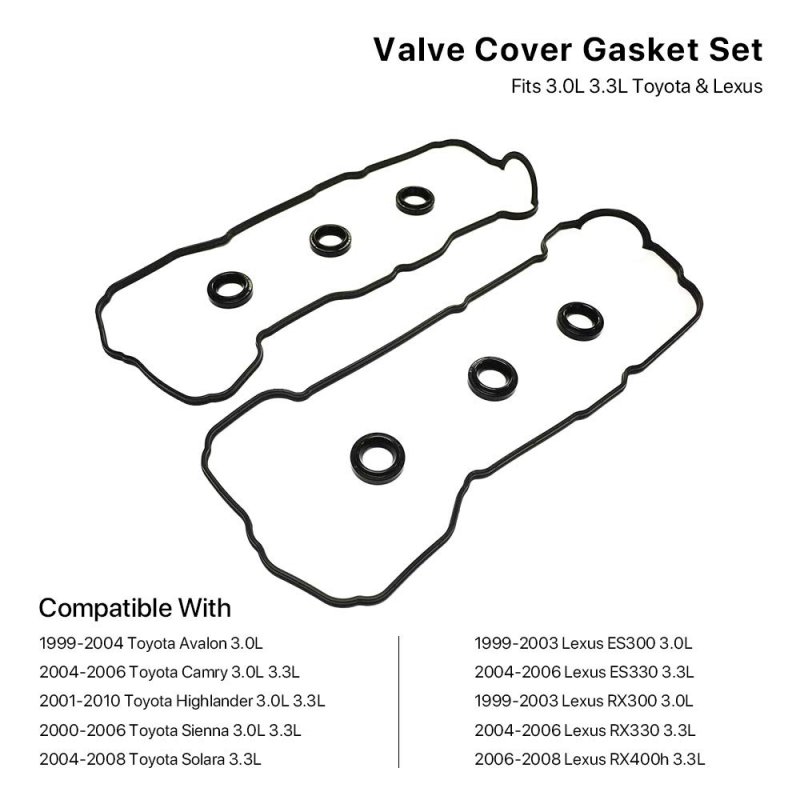 Valve Cover Gasket Set For Toyota Lexus V6 1mz-fe 3mz-fe Fits Camry Avalon Sienna Highlander Solara Es300 Es330 Rx300 Rx330