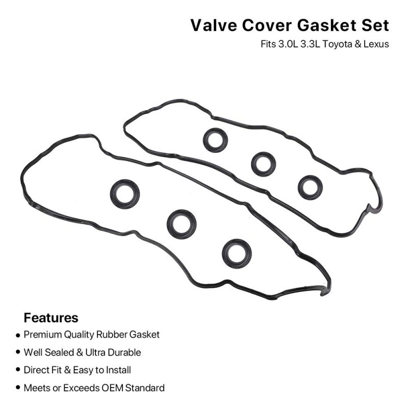 Valve Cover Gasket Set For Toyota Lexus V6 1mz-fe 3mz-fe Fits Camry Avalon Sienna Highlander Solara Es300 Es330 Rx300 Rx330