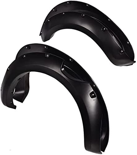 Fender Flares For 2011 2018 Ford Ranger T6 Smooth Riveted Style Paintable Matte Black Wheel 4 Piece Set With Stainless Steel