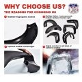 Fender Flares For 2011 2018 Ford Ranger T6 Smooth Riveted Style Paintable Matte Black Wheel 4 Piece Set With Stainless Steel